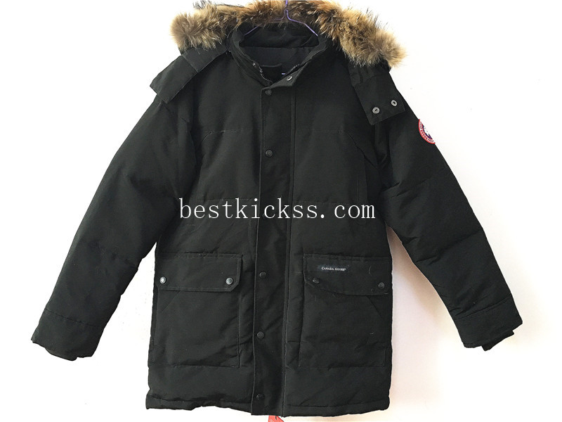 Nobis Canada Goose Black Coat Red Logo