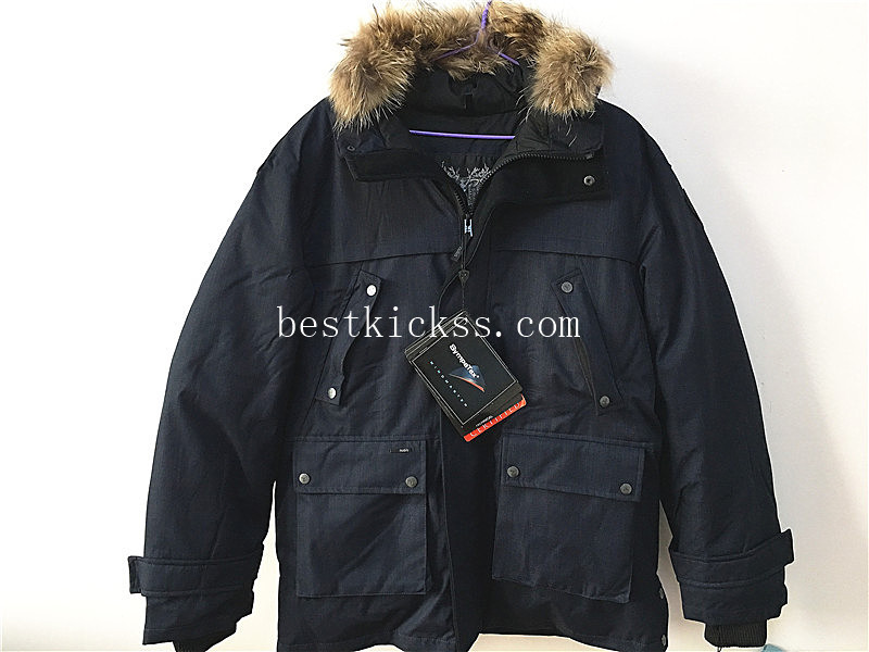 Nobis Canada White Duck Down Coat Navy blue