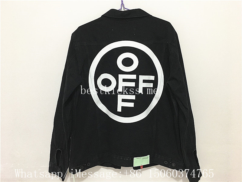 OFF OW WHITE CO VIRGIL ABLO 18FW Black Denim Jacket