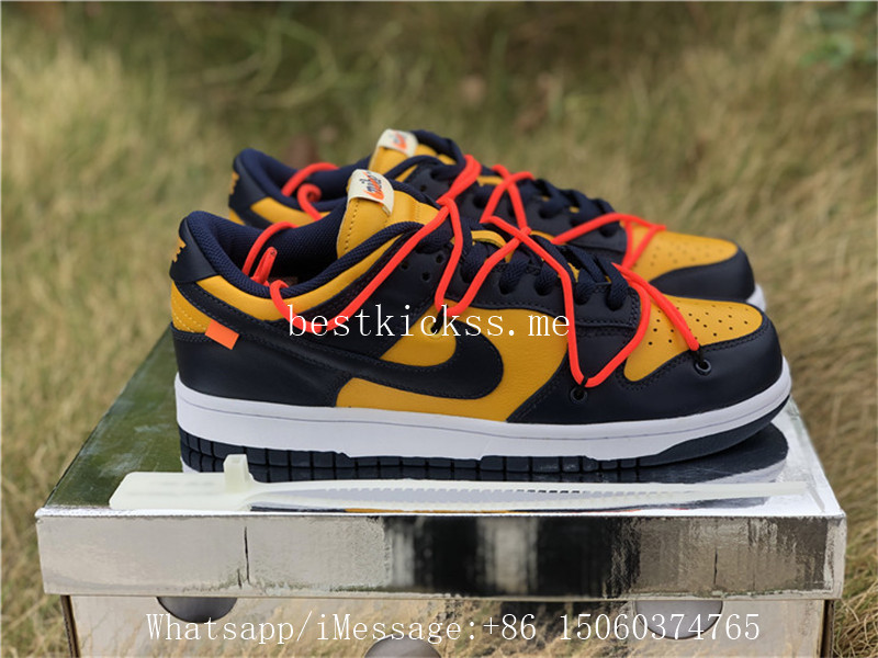 Off-White x Nike Dunk Low University Gold