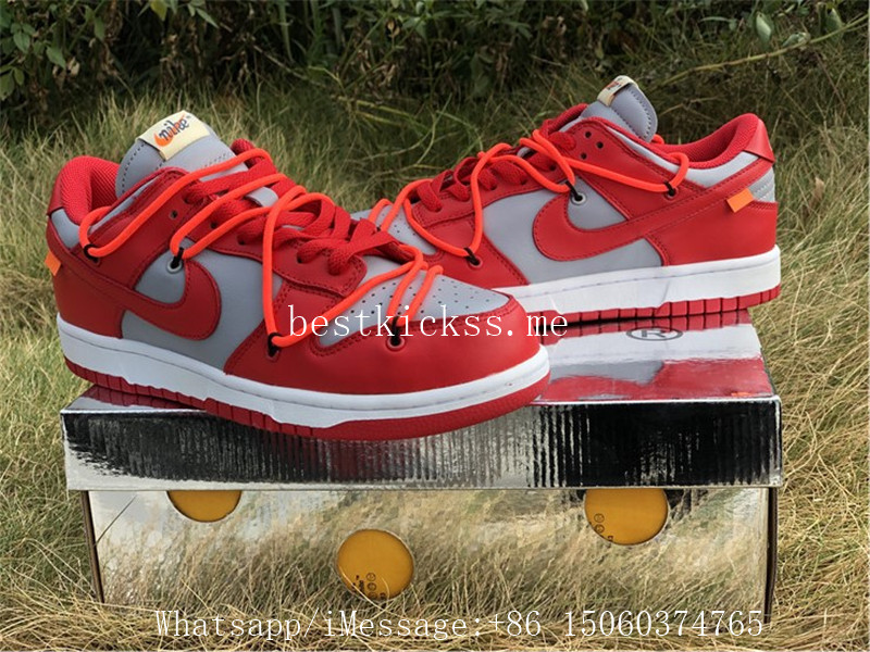 Off White x Nike Dunk Low University Red