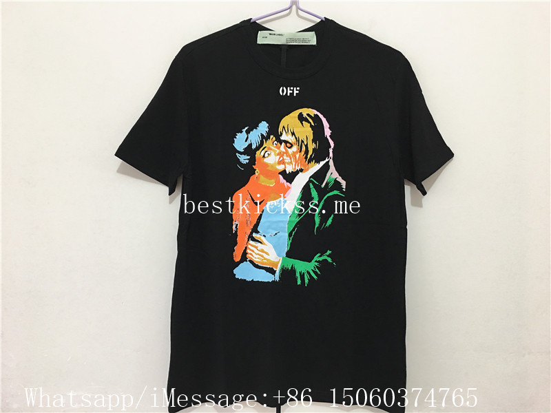 OFF WHITE CO VIRGIL ABLOH 19ss Kiss T Shirt Black Tee