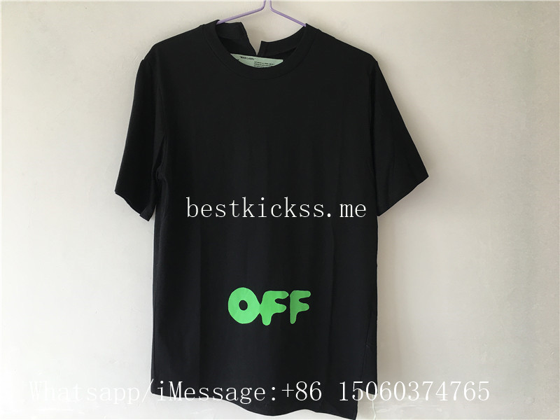 OFF WHITE x dqu CO VIRGIL ABLOH 18SS Limited T-shirt TEE Black Green