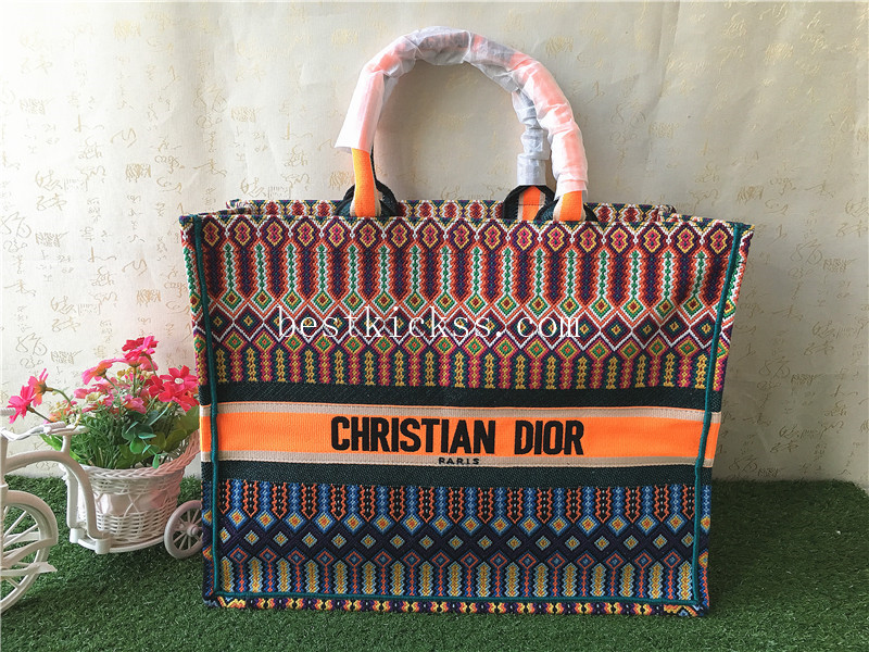 Original Christian Dior Book Tote bag M1286 Orange