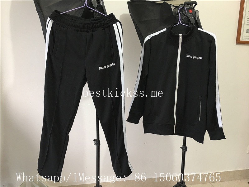 Palm Angels Black Tracksuit Men Women Old School Track Suit