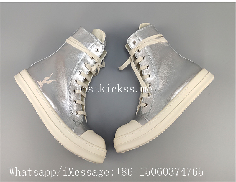 Rick Owens RO Sneakers High Silver