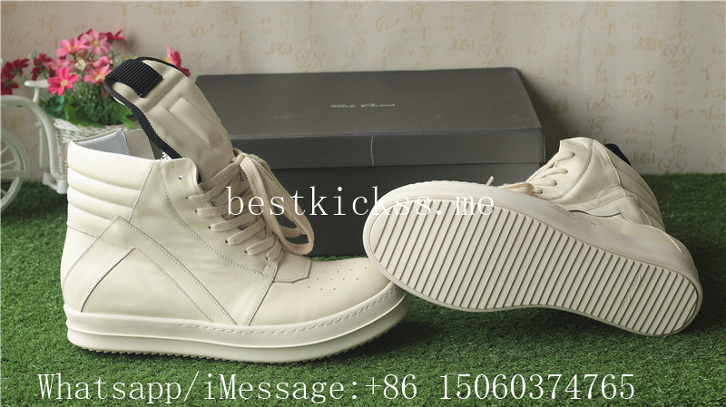 Rick Owens Geobasket White Boots