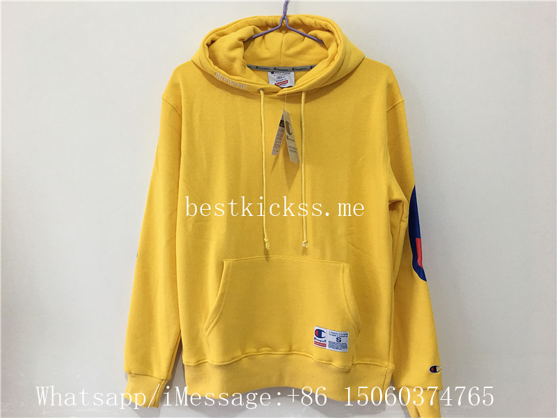 Supreme X Champion Hoodie Yellow