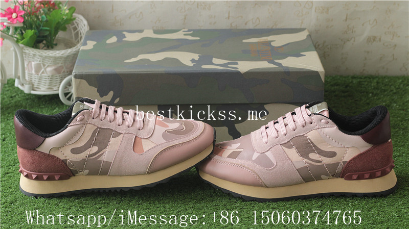 Valentino Camo Runner Shoes Pink