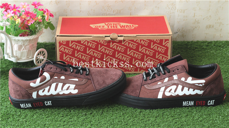 Patta x Vans Mean Eyed Cat old skool Brown Black Suede