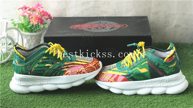 Versace Chain Reaction Sneaker Flower Green