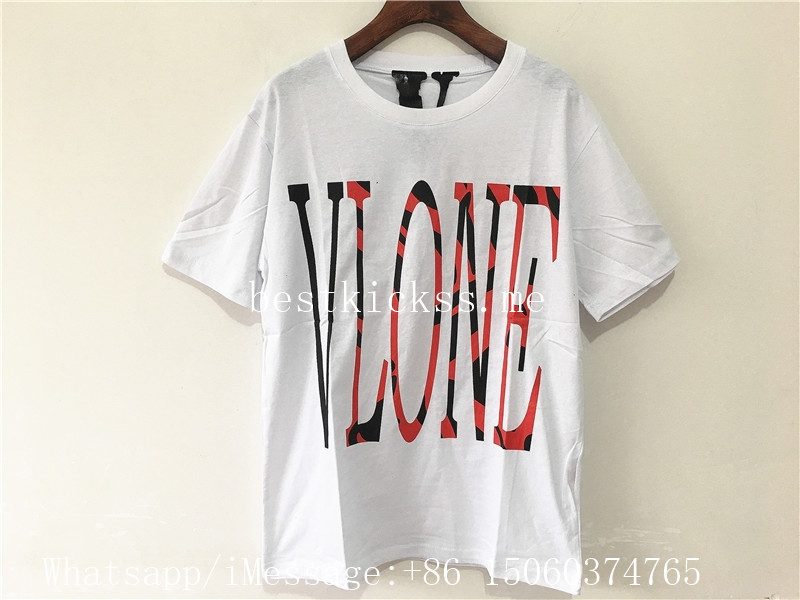 Vlone TShirts White Black Red Logo