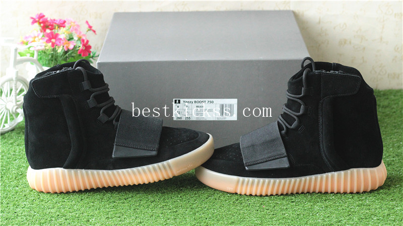 Adidas Yeezy Boost 750 Black Gum Glow Sole