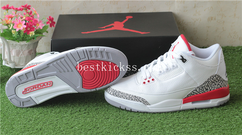 Air Jordan 3 Retro Katrina White Cement With Red