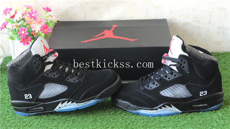 Air Jordan 5 Metallic Black Jordan Back And Bottom