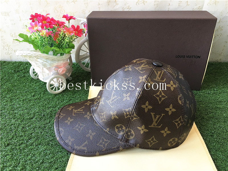 LV Leather Brown Hat