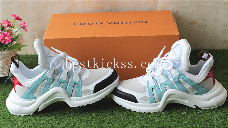 LV Run Away White Light Gray Blue Black