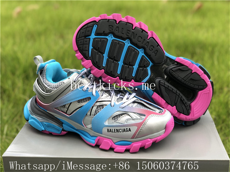 Balenciaga Track 3.0 Sneaker Blue Pink Silver