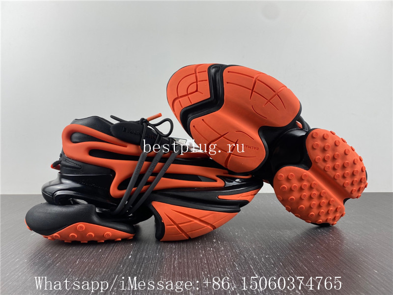 Balmain Unicorn Sneakers Black Orange