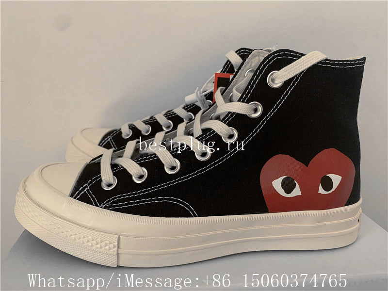 CDG Play X Converse All Star High Black