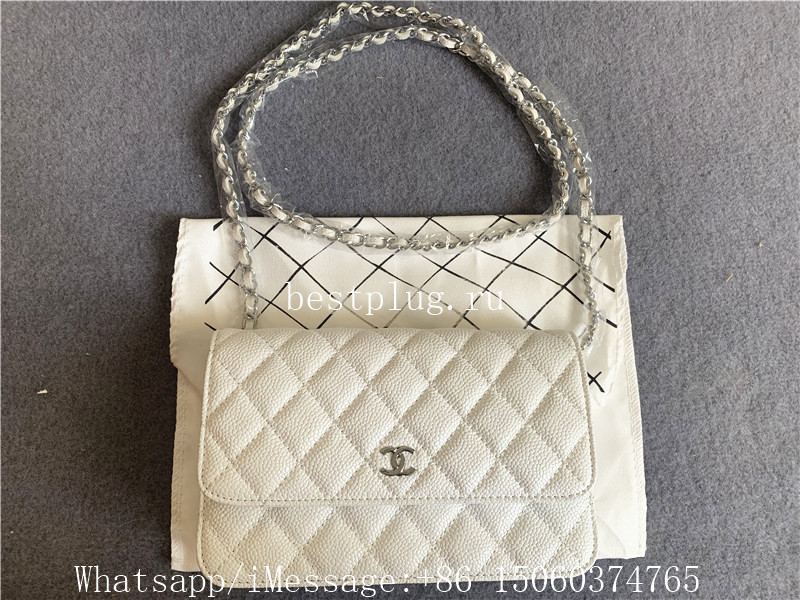 Chanel Wallet On Chain Calfskin White