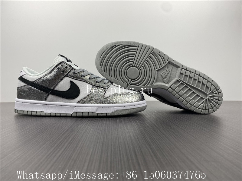 Nike Dunk Low Shimmer White Metallic Silver