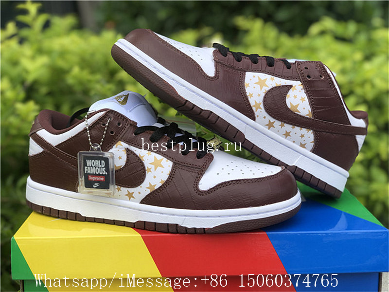 Nike SB Dunk Low Supreme Stars Barkroot Brown