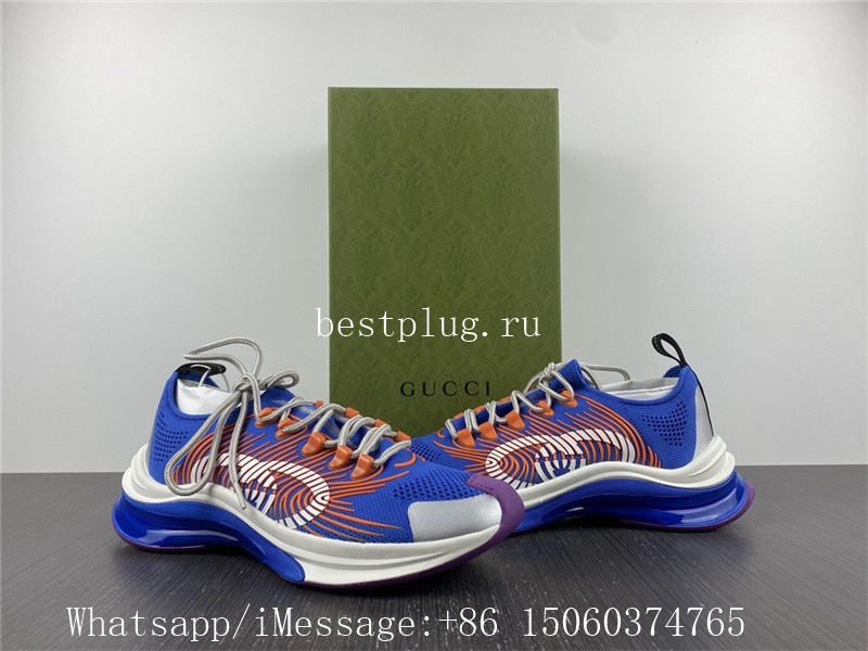 Gucci Run Sneakers Blue White Orange