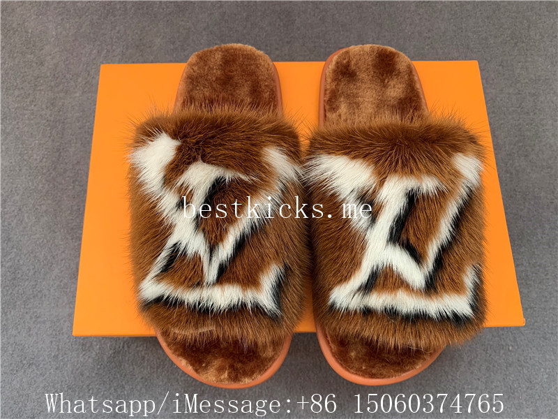 Louis Vuitton LV Fur Slipper Brown