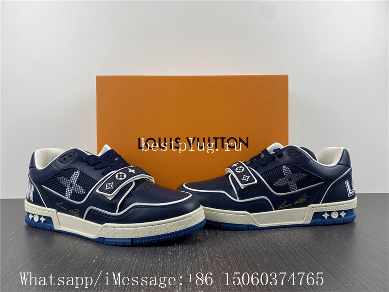 Louis Vuitton Trainer Sneaker Dark Blue White