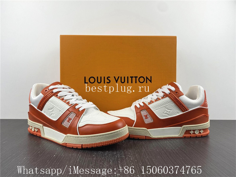 Louis Vuitton Trainer Sneaker Orange White