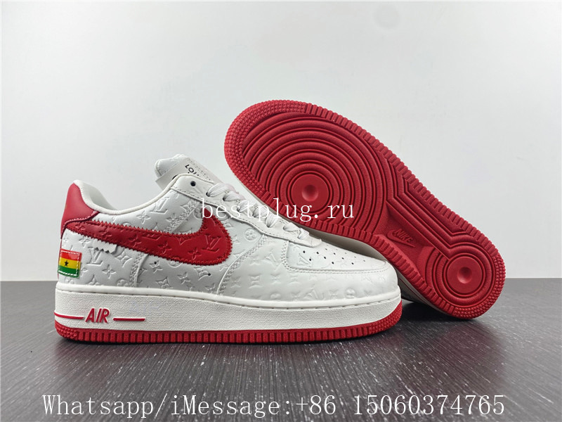 Louis Vuitton x Nike Air Force 1 Low White Red