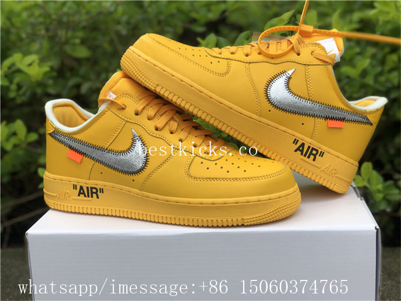 Off White x Nike Air Force 1 University Gold