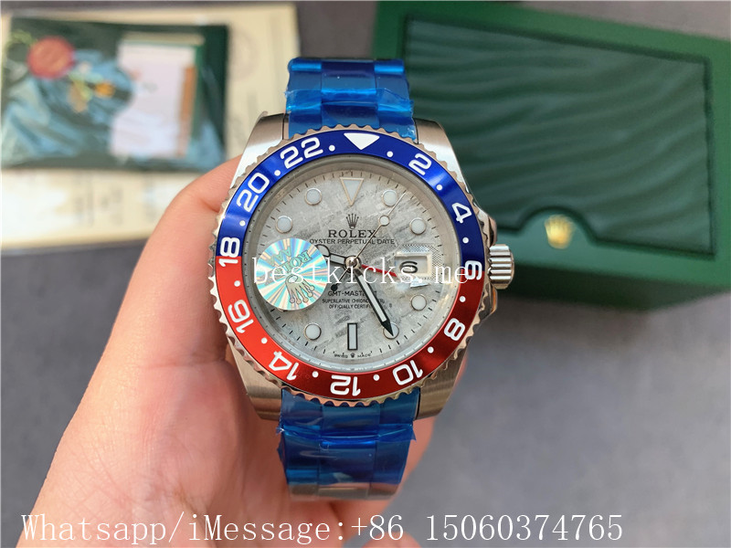 Rolex Watch Silver Blue Red