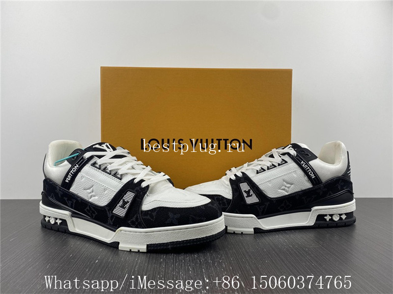 Louis Vuitton Trainer Sneaker White Black