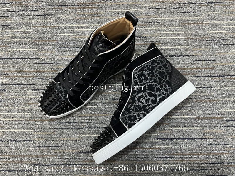 Christian Louboutin Lou Spikes Sneaker Black